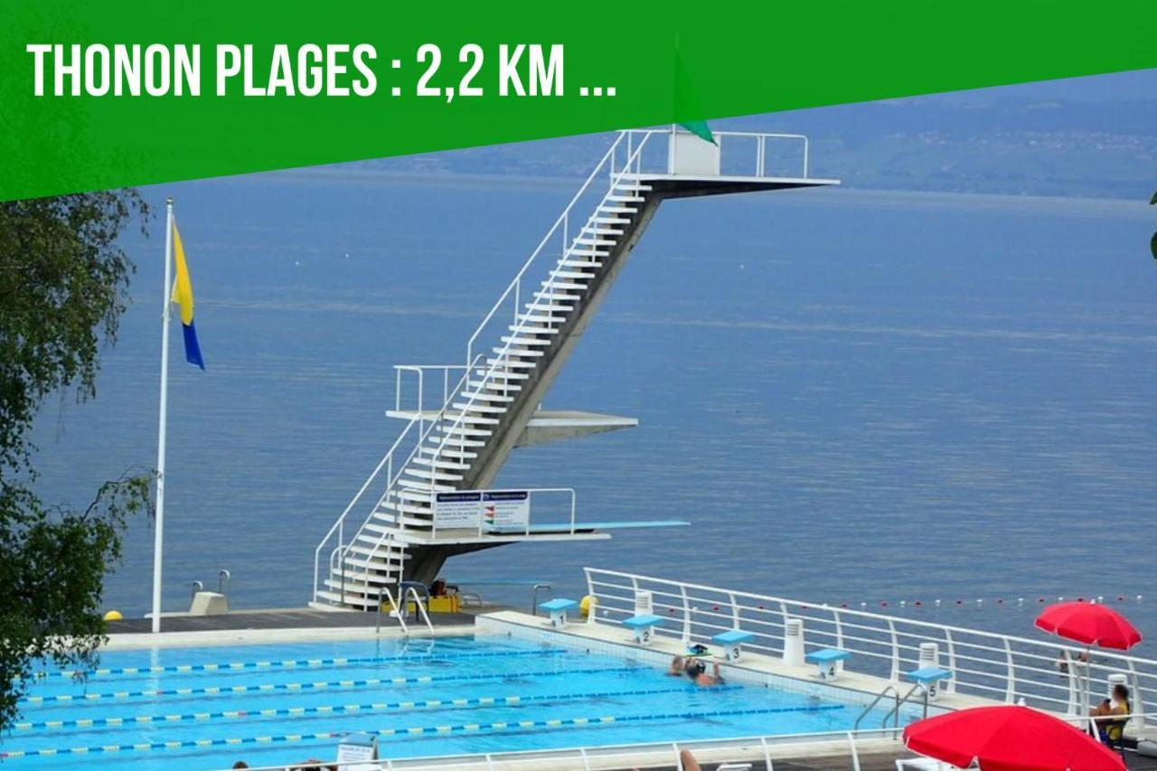 Viva Leman- Hypercentre - Vue Panoramique- Parking - Wifi Daire Thonon-les-Bains Dış mekan fotoğraf