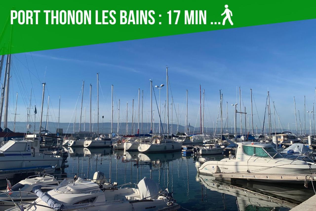Viva Leman- Hypercentre - Vue Panoramique- Parking - Wifi Daire Thonon-les-Bains Dış mekan fotoğraf